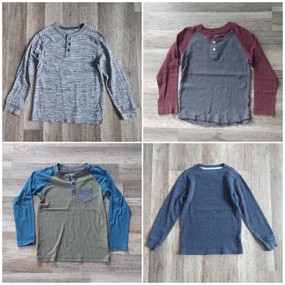 Lot of 6 Boys Long Sleeve Shirts Small 6/7